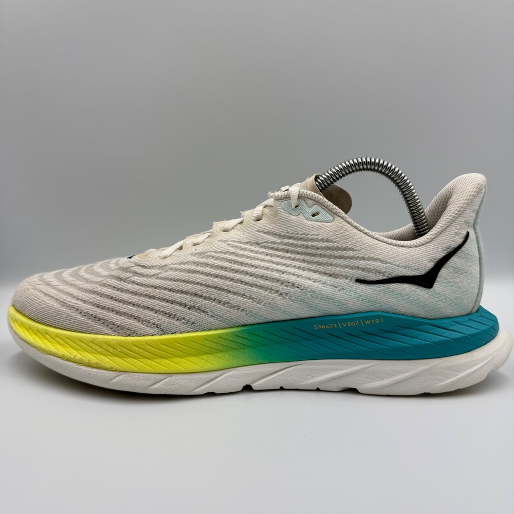 Hoka One One Mach 5 Womens Size 10 White Blue Running Shoes Sneakers 1127894WBGL - Picture 2 of 10